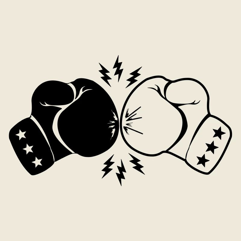 Boxing boxing gloves contact with lightning
