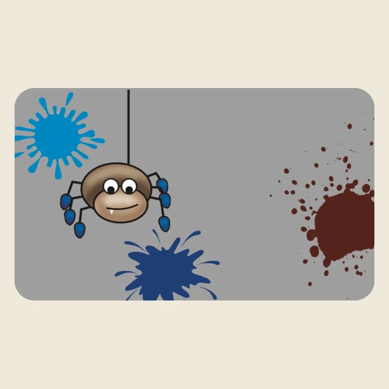 Farbklecks Monster Spinne grau