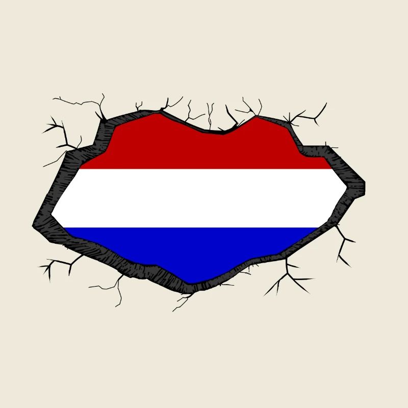Holland Flagge Durchbruch