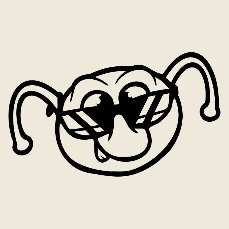 Raupe Sonnenbrille Cool Lächeln Frech Spaß Comic
