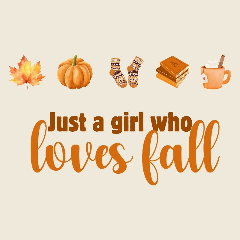 Herbstliebendes Mädchen Design, Fall Vibes