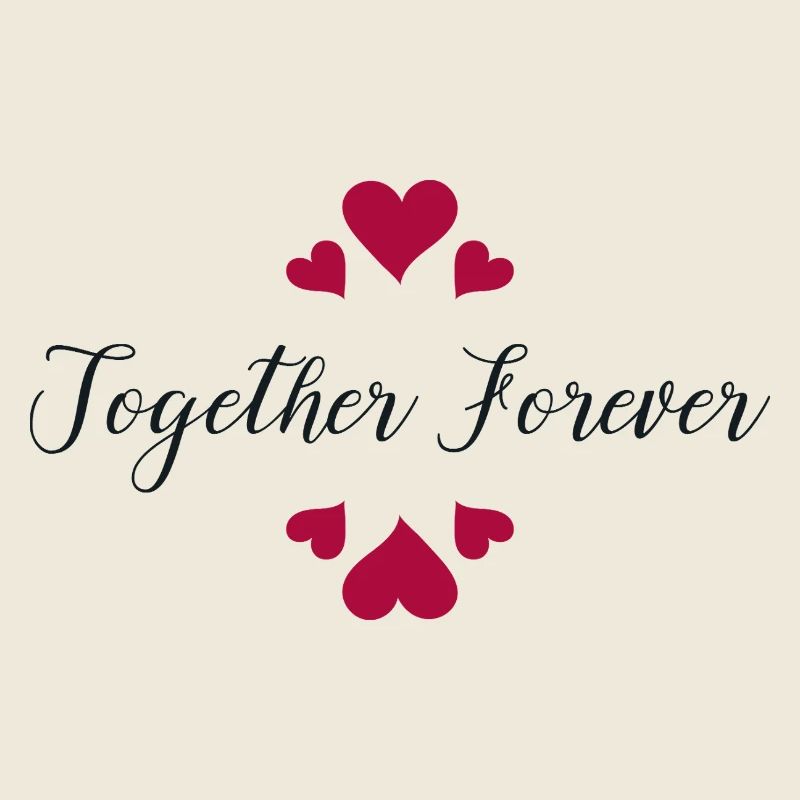 Ensemble Pour Toujours Union Amour Couple Éternel