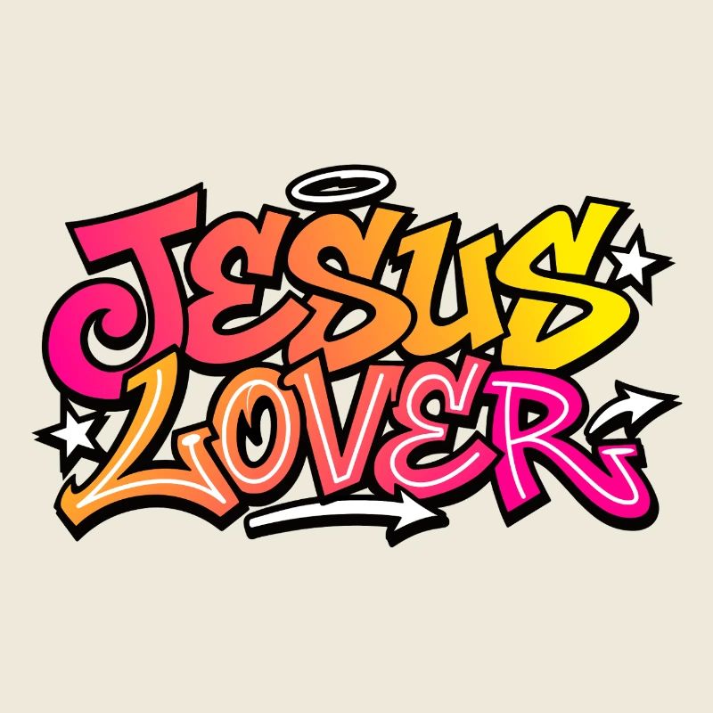 Jesus Lover Neon Grafik
