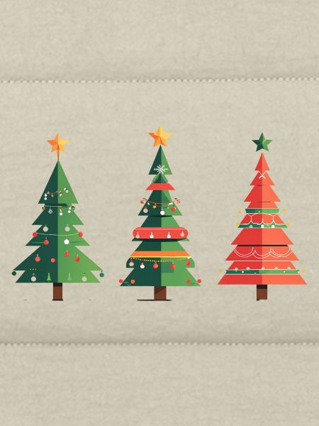 Dreifache Weihnachtsbaum Muster