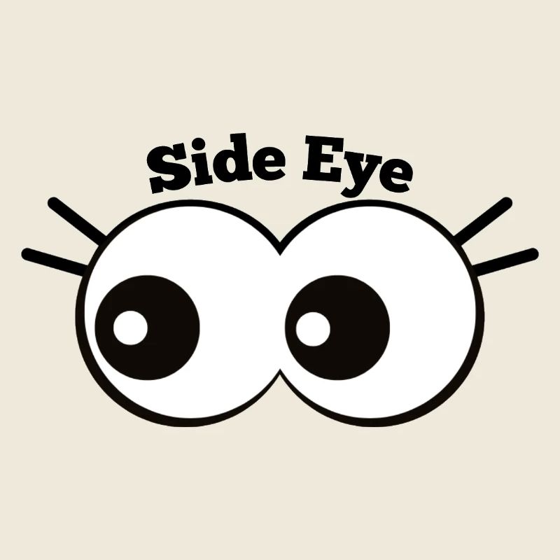 Oeil latéral dessin animé oeil blague