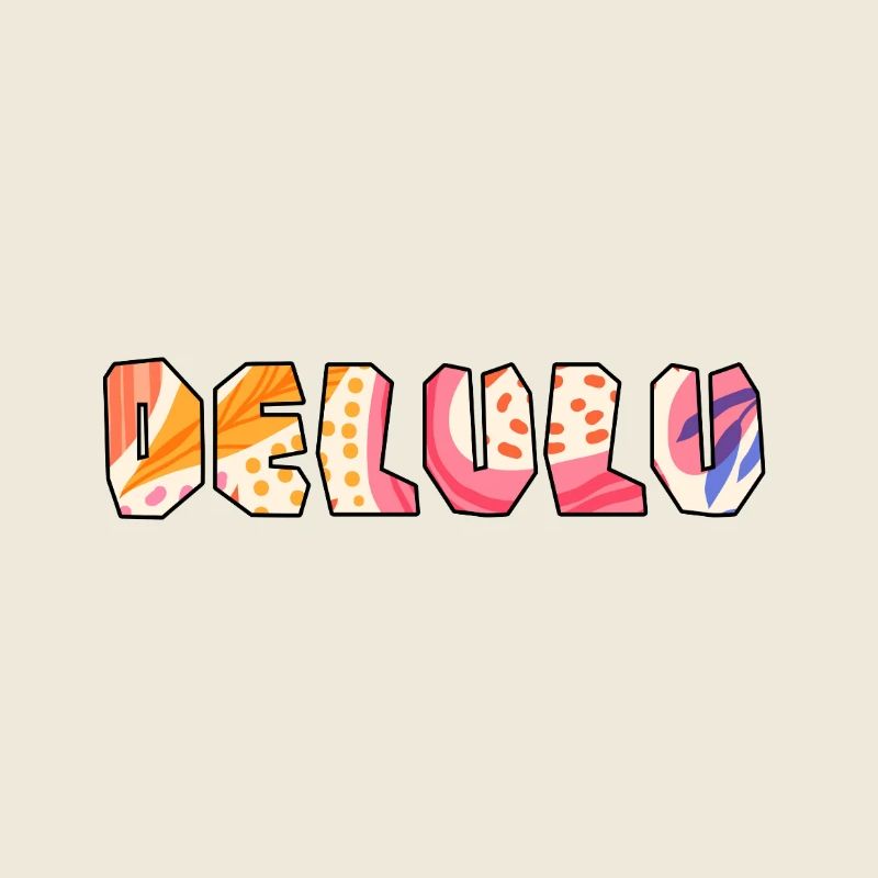Conception typographique Delulu