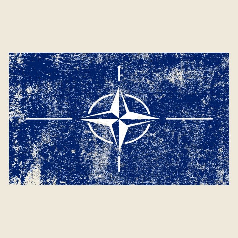 Drapeau de l’OTAN Drapeau Grunge Rétro Vintage