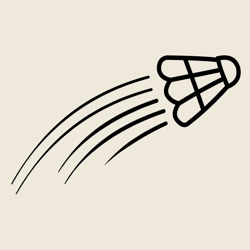Badminton simple shuttle logo