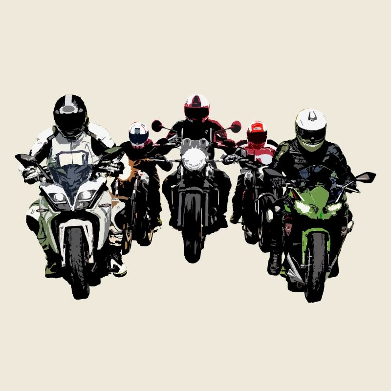 Biker Gruppe Farbe
