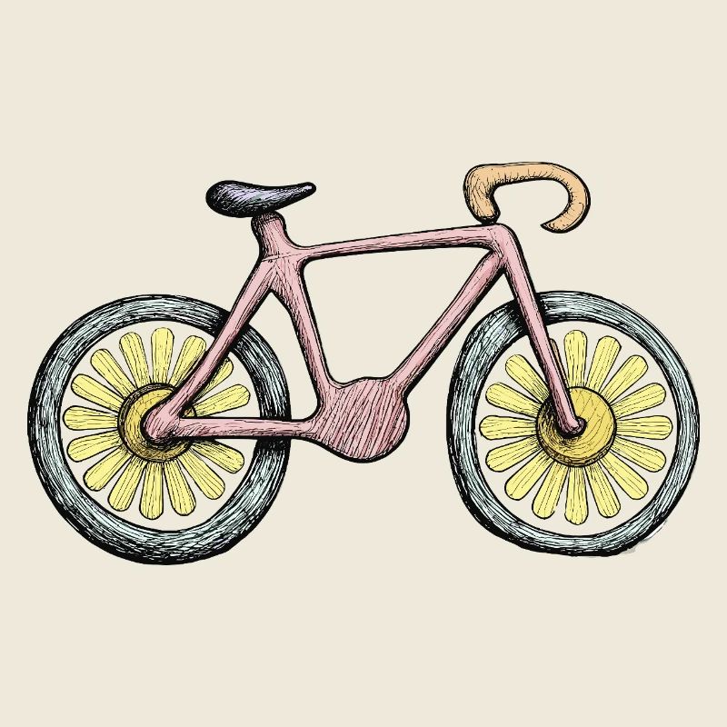 Roue de fleurs Art de vélo Fleur de protection de l’environnement