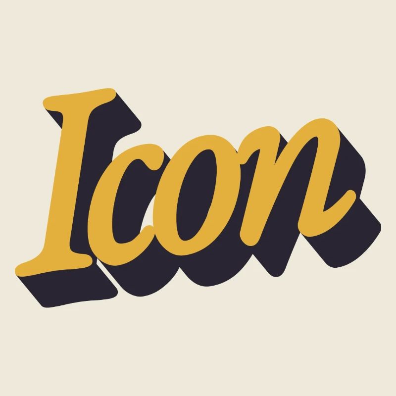 Retro Icon Schriftlogo
