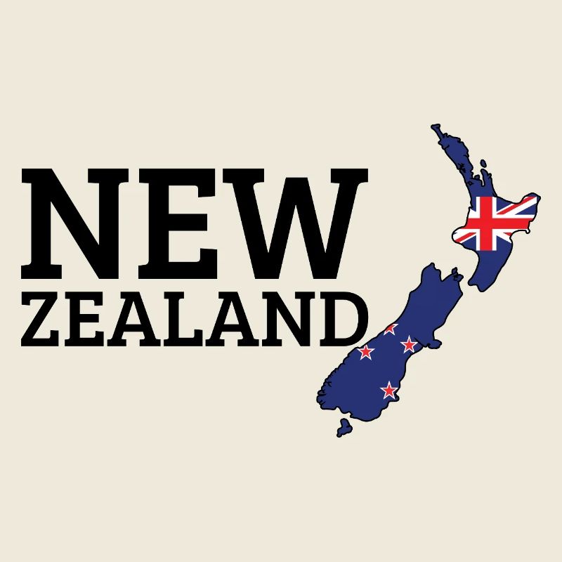 Neuseeland-Landkarte Stolzer Neuseeländer