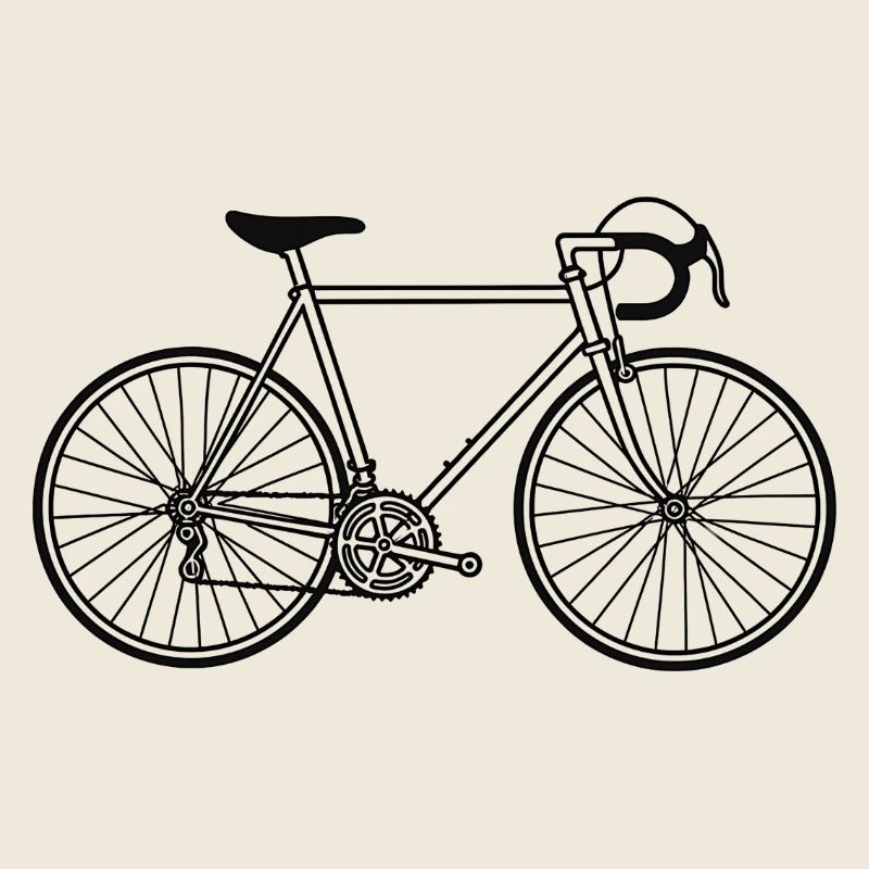 Silhouette de vélo de route
