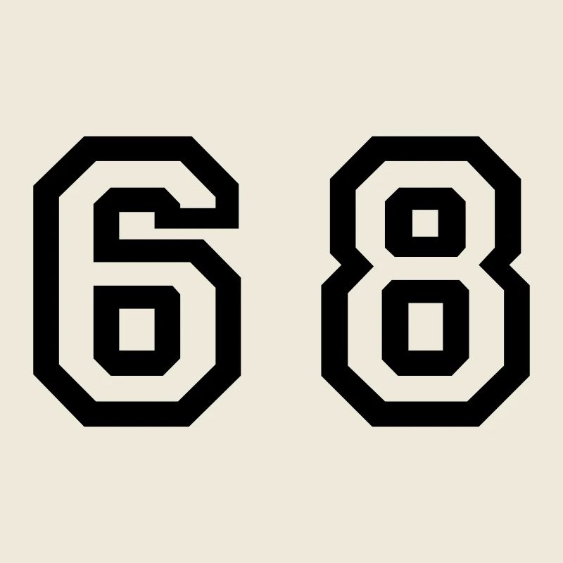 Number - 68 - Sixty Eight
