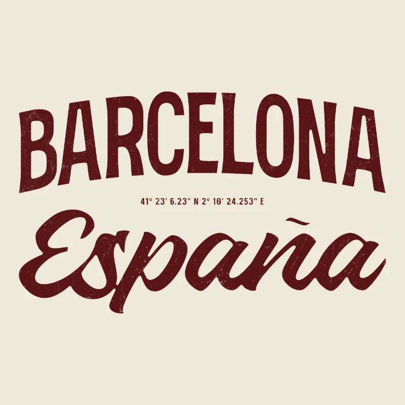 Barcelona Spanien Script Logo