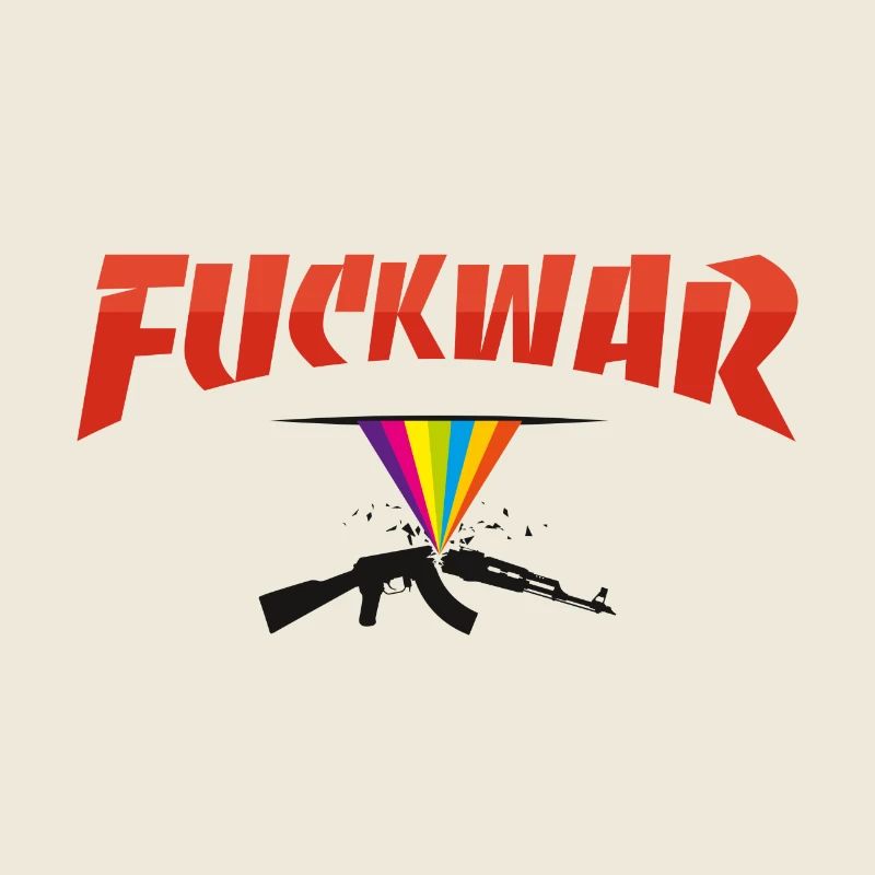 Fuckwar Regenbogen Waffe Statement