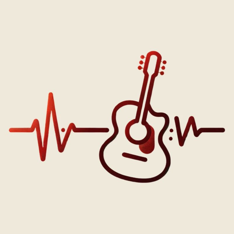 Heartbeat Minimalistisches Design-T-Shirt.
