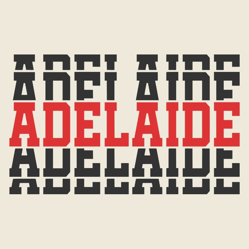 Adelaide gestapelter Text T-Shirt Geschenk