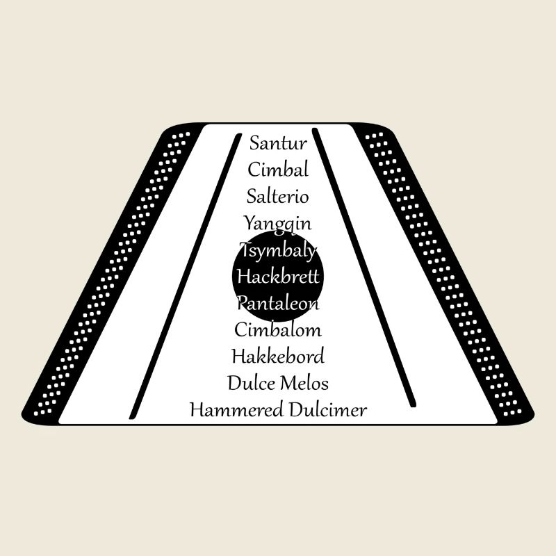 Dulcimer noir n blanc