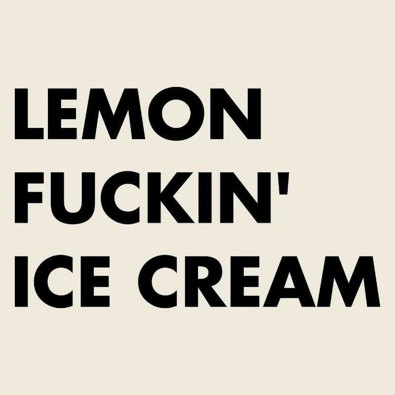 Glace au citron - Lettrage noir