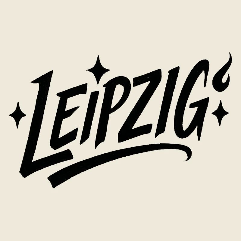 Lettrage étoile de Leipzig