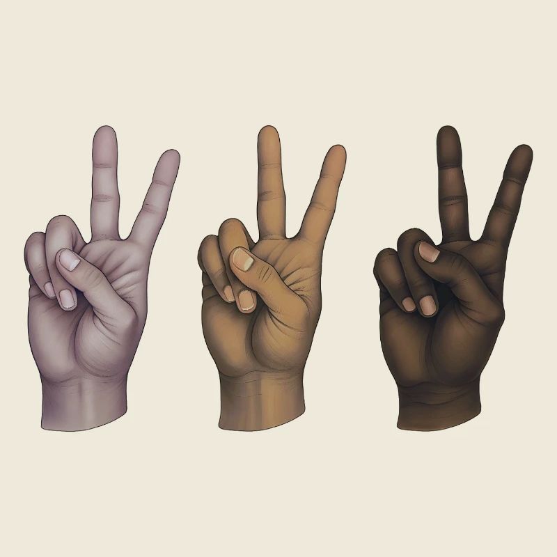 PEACE HANDS  ALL EQUALS  - peace & love