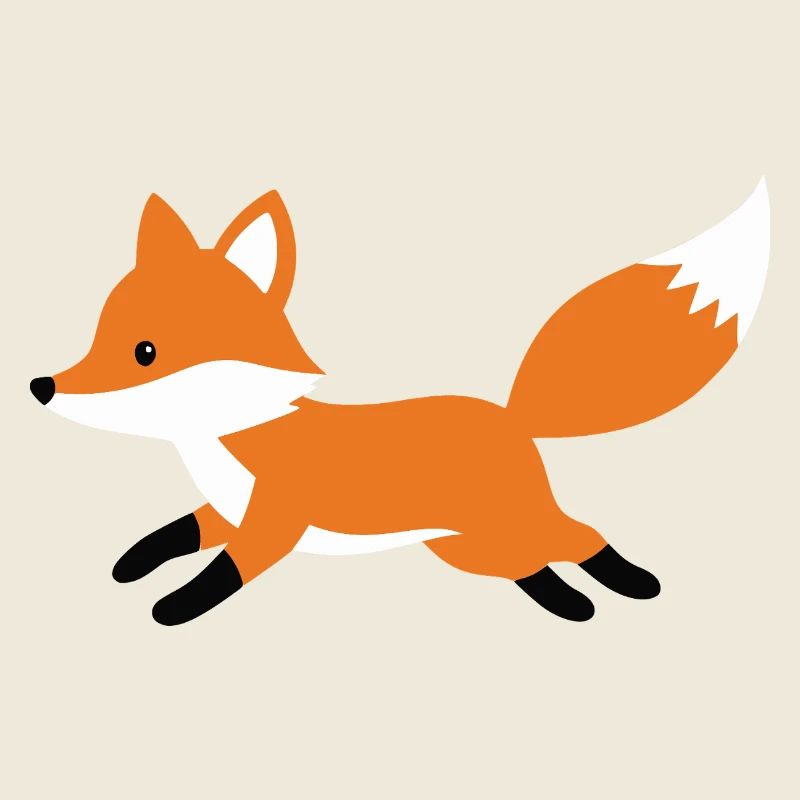 Süßer springender Fuchs minimalistischen Stil