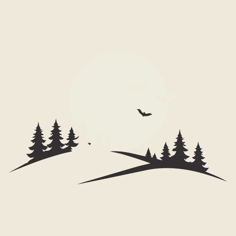 Full Moon Night – Dark Aesthetic Design