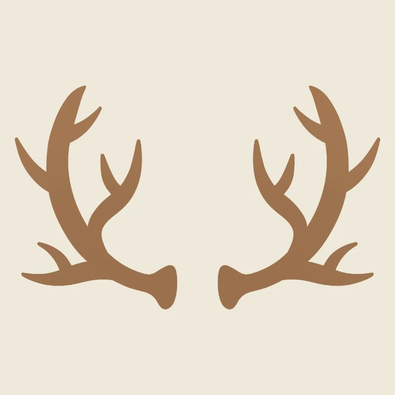 Silhouette des bois de cerf bruns