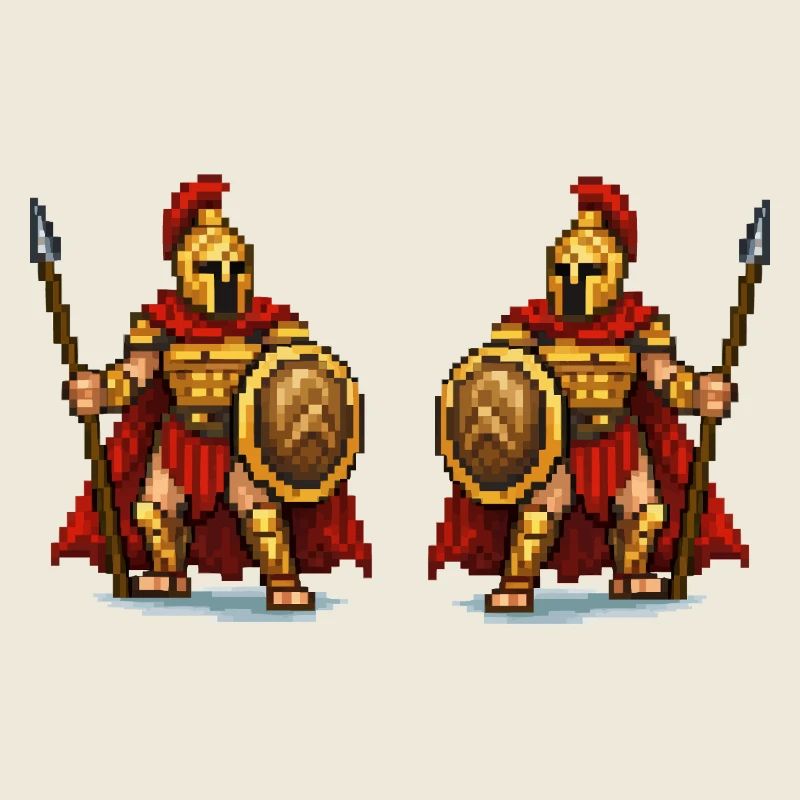 Doppel-Gladiator Pixelkunst