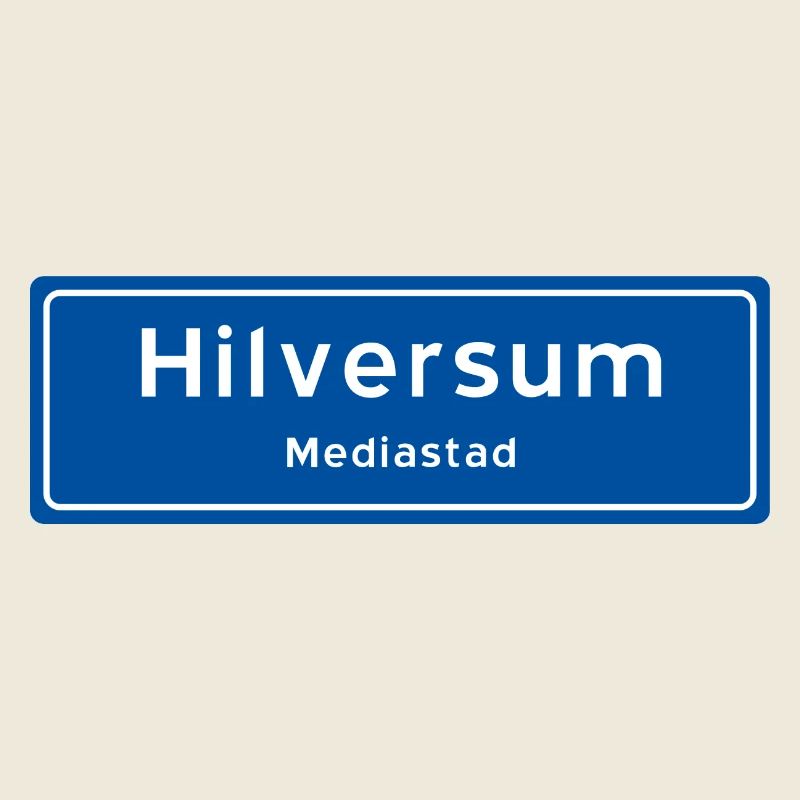 Hilversum place name sign