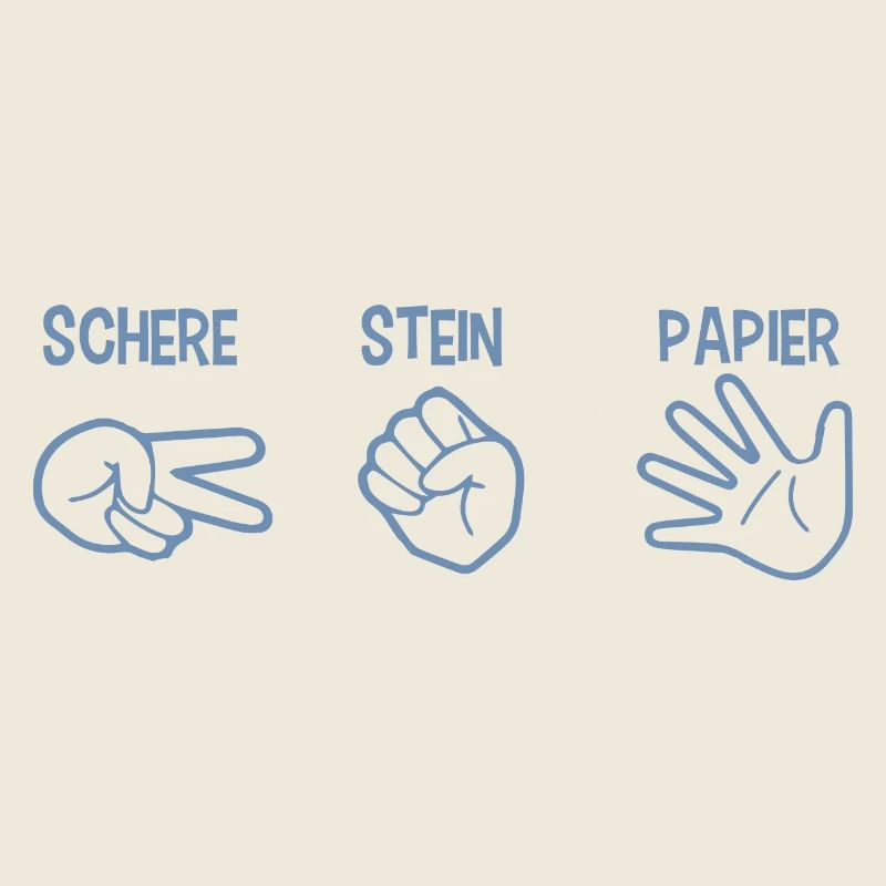 Schere Stein Papier Spiel Handspiel Silhouette