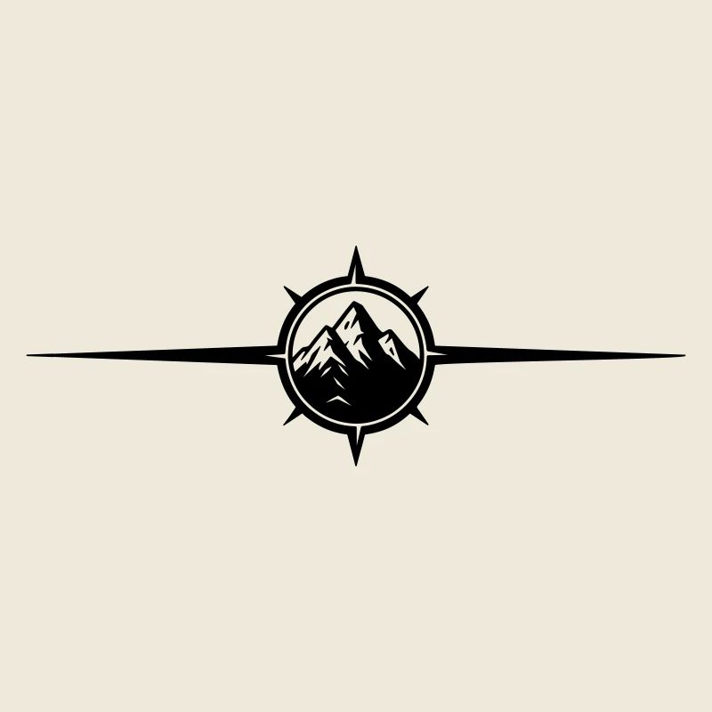 Kompass Symbol Berge