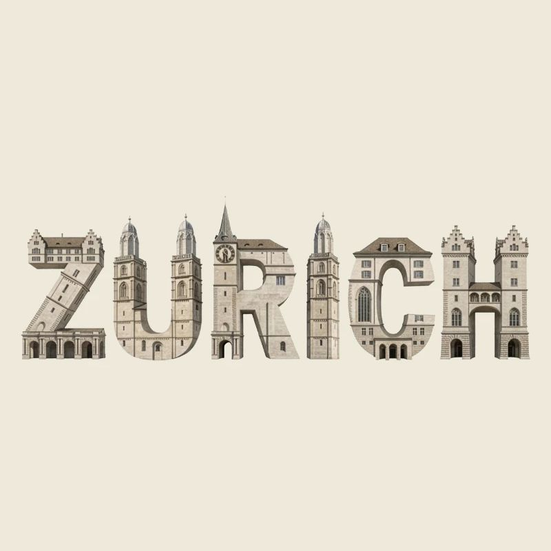 Typographie de l’architecture de Zurich