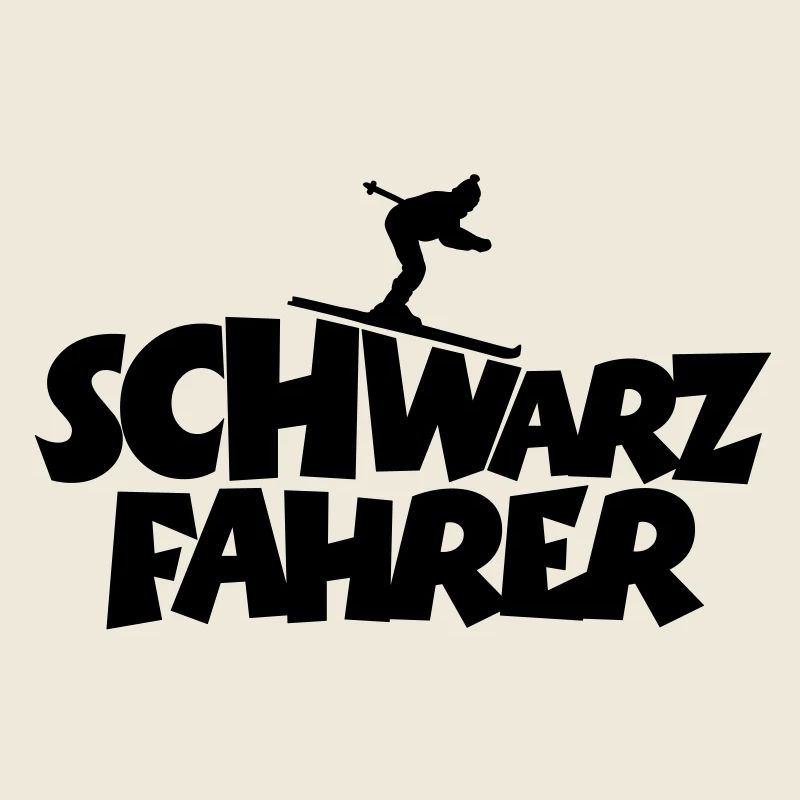 Schwarzfahrer Skifahrer Wintersport