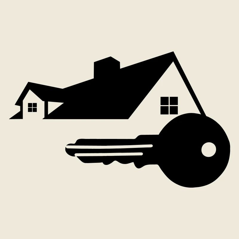 Clé avec clé de maison pour le logo acheté maison