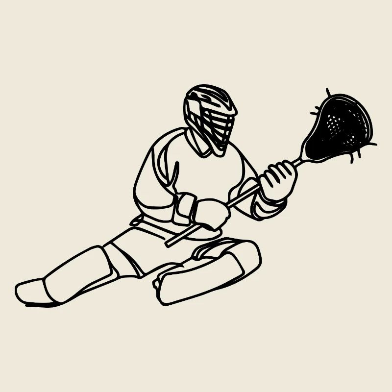 Lacrosse Torwart Grafik
