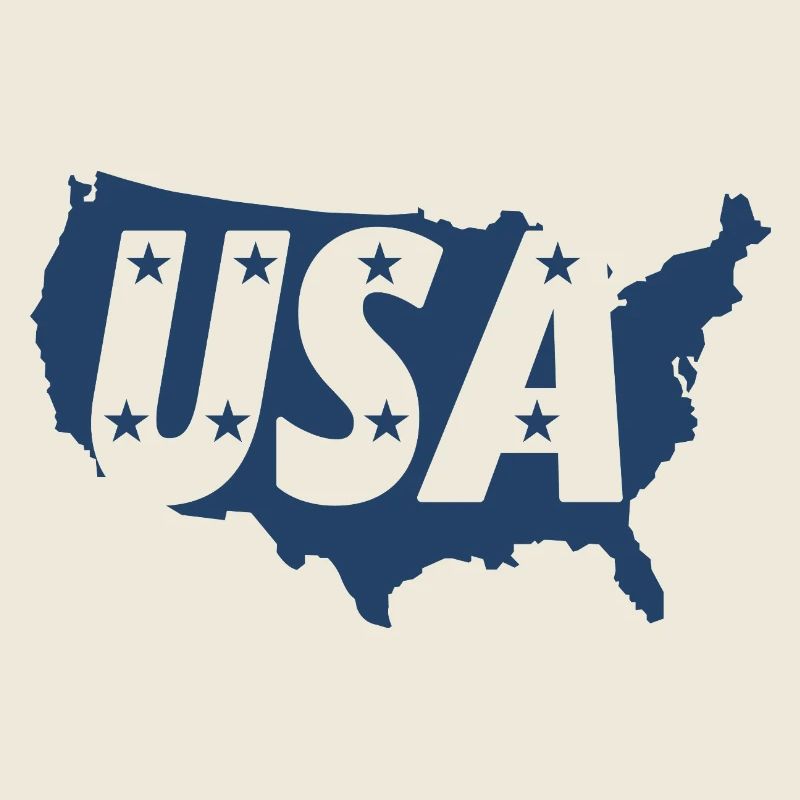 United States Map with Stars