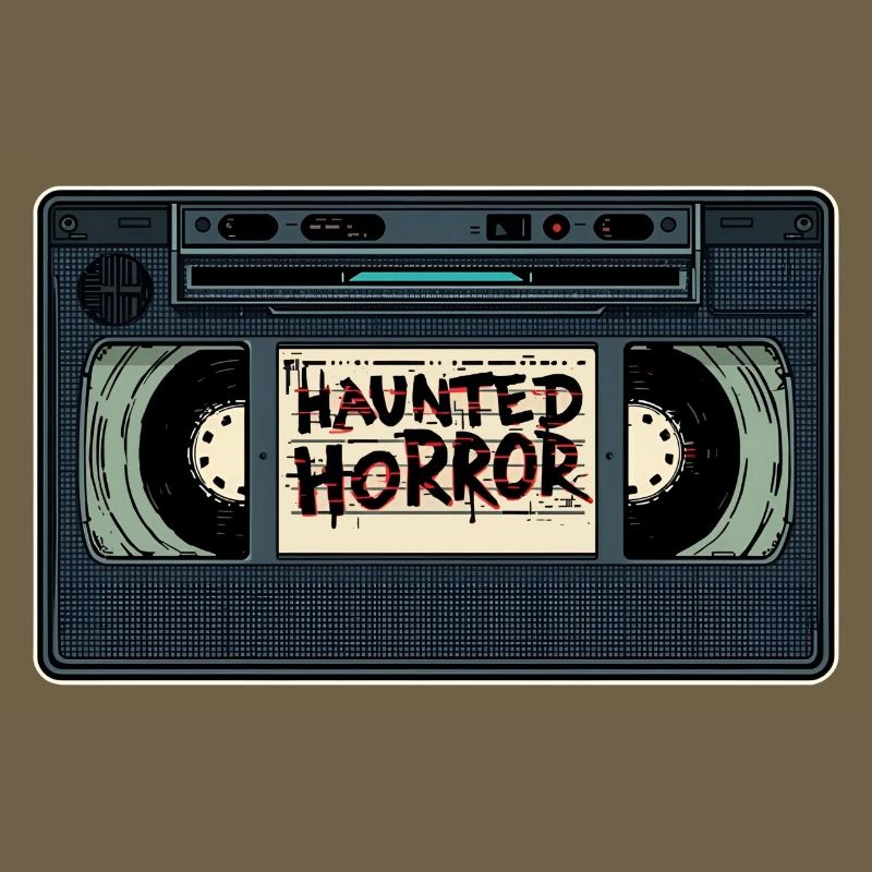 Haunted Horror Cassette Retro