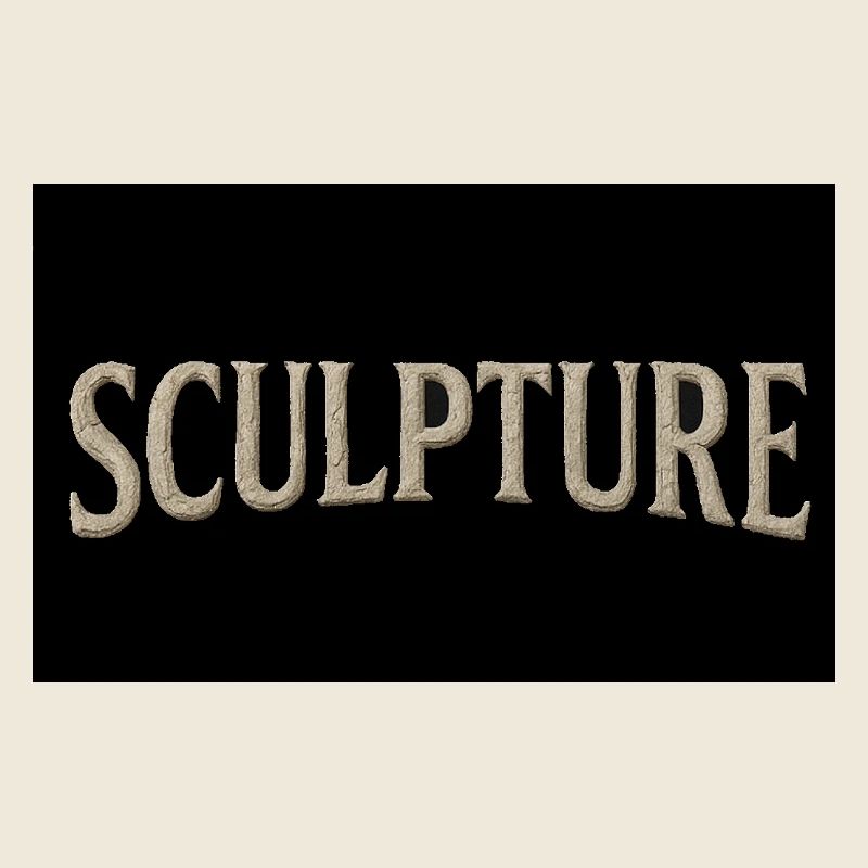 Sculpture Lettrage texturé