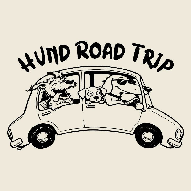 Road Trip Dog Road Trip Drôle de Conception de Voiture de Chien