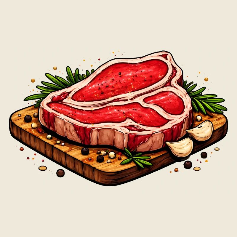 Saftiges Steak Illustration