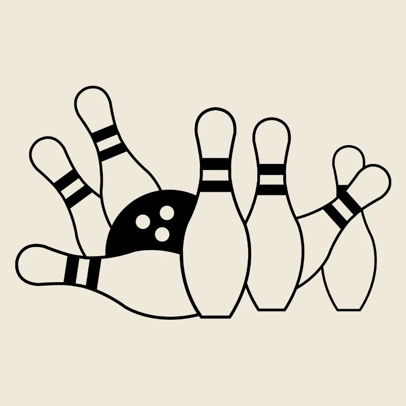 Bowlingpillen und Ball
