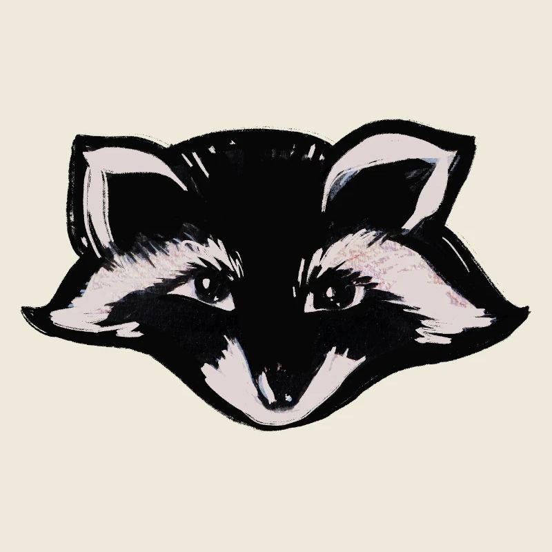 Midnight Raccoon Head