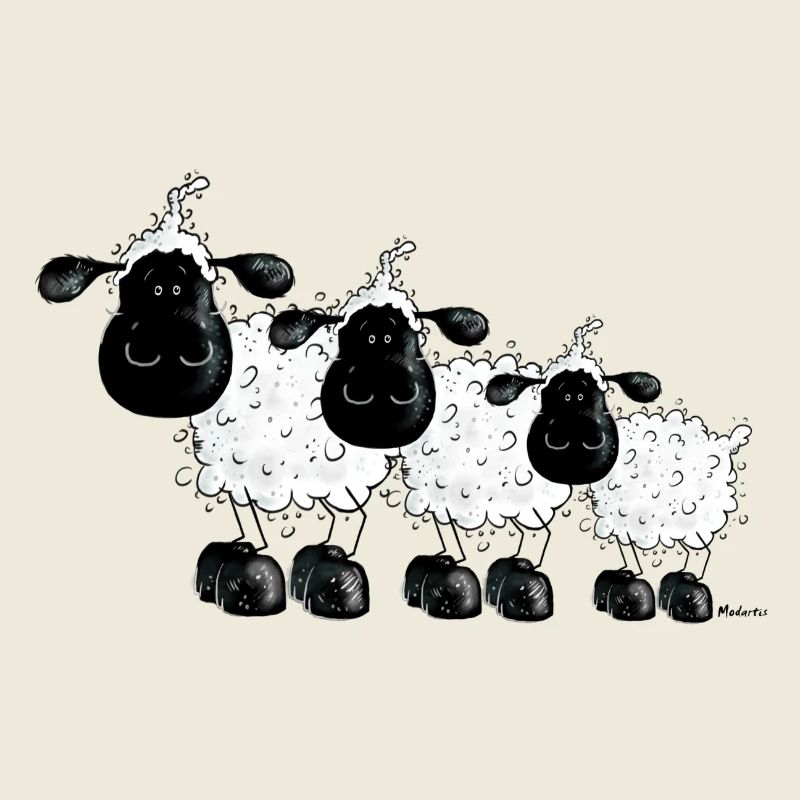 Drei Schäfchen - Schaf - Schafe- Sheep