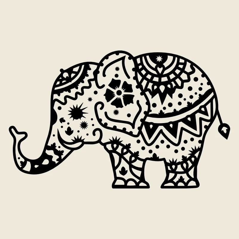 Decorated Indian elephant