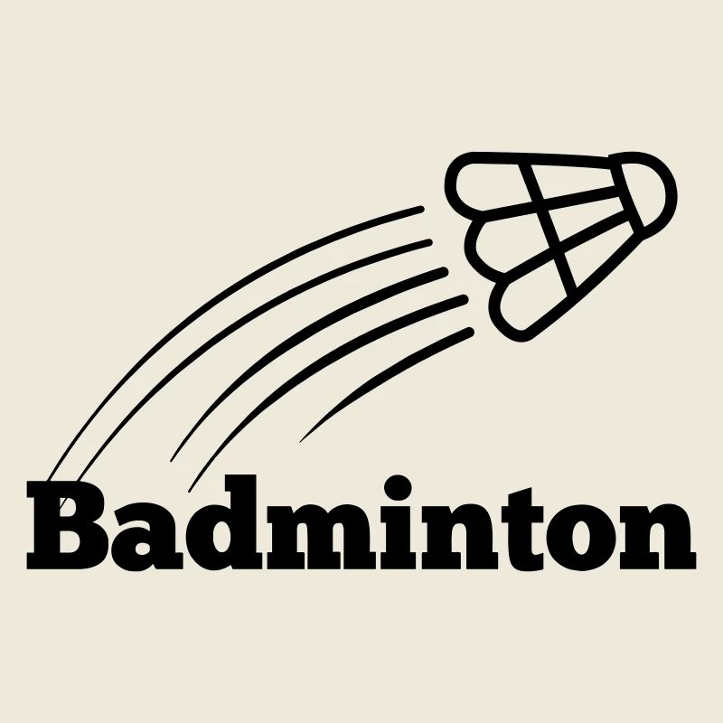 Texte de badminton avec navette volant