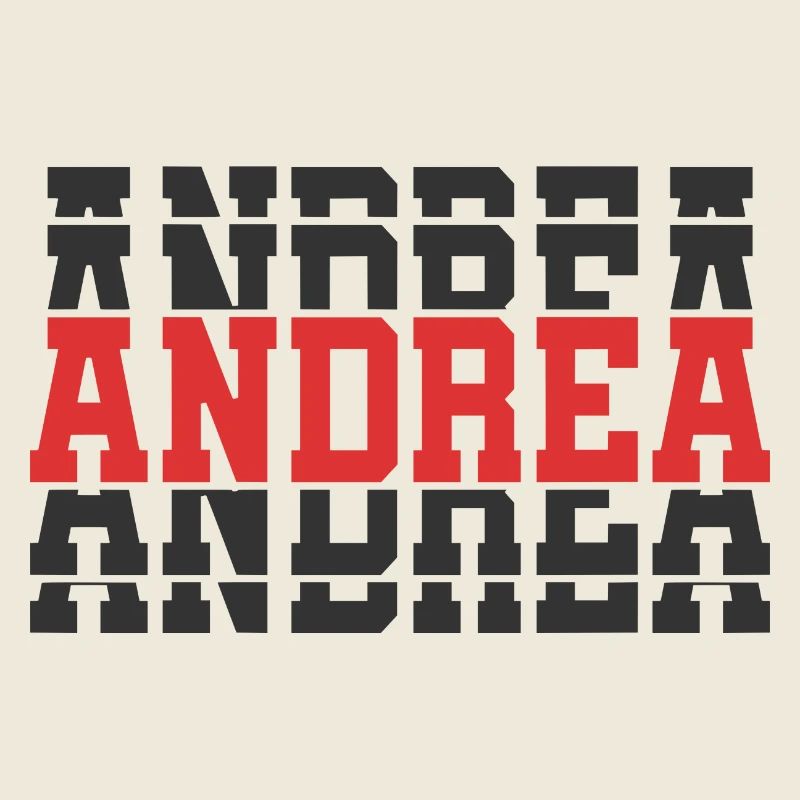 T-Shirt Andrea T-Shirt Geschenkidee gestapelter Text