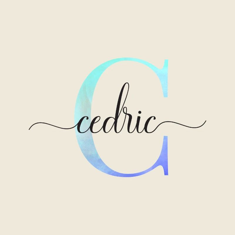 C| Monogramm | Name | Cedric| Watercolor