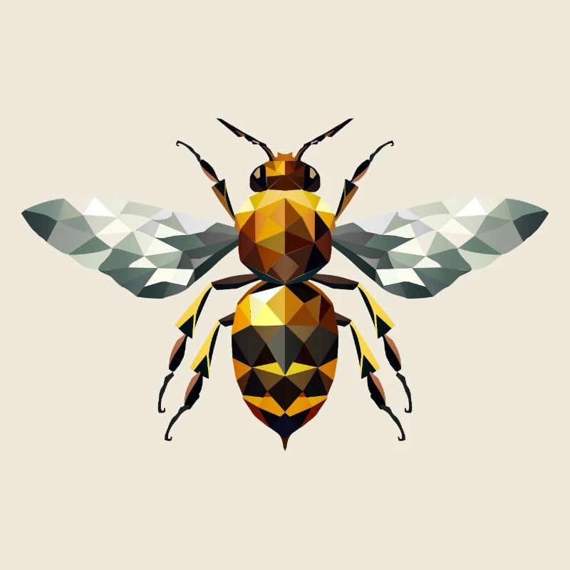 Abeille aux tons harmonieux de jaune et de brun